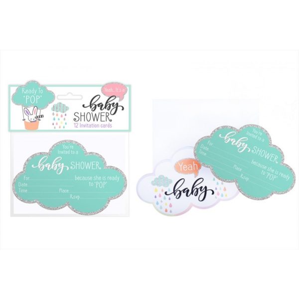 FIRST STEPS BABY SHOWER INVITATIONS PACK OF 20