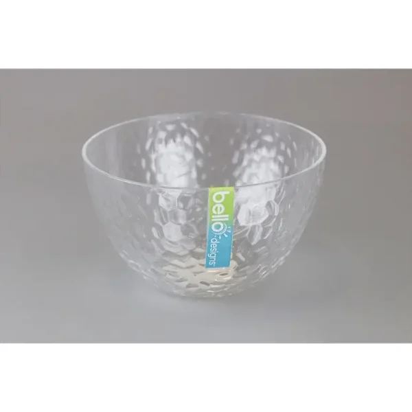 BELLO SMALL CLEAR DIMPLE PLASTIC BOWL 14CM X 9.5CM