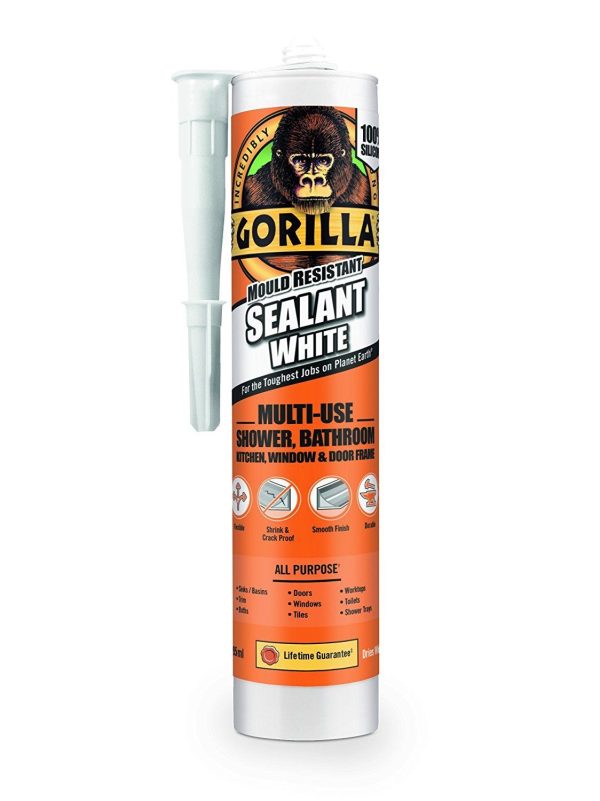 GORILLA SEALANT WHITE 295ML MOULD RESISTANT 295ML