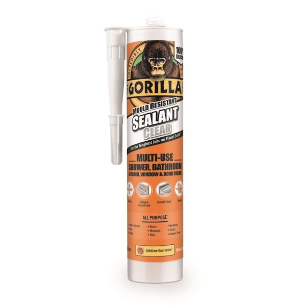 GORILLA SEALANT CLEAR MOULD RESISTANT 295ML