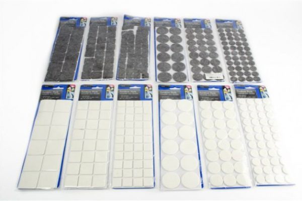 FURNITURE PADS ASSORTED SIZE AND COLOUR PACK OF 12