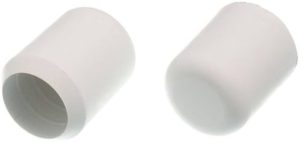 WHITE RUBBER CHAIR FERRULES 22MM 7/8'' - 1PIECE
