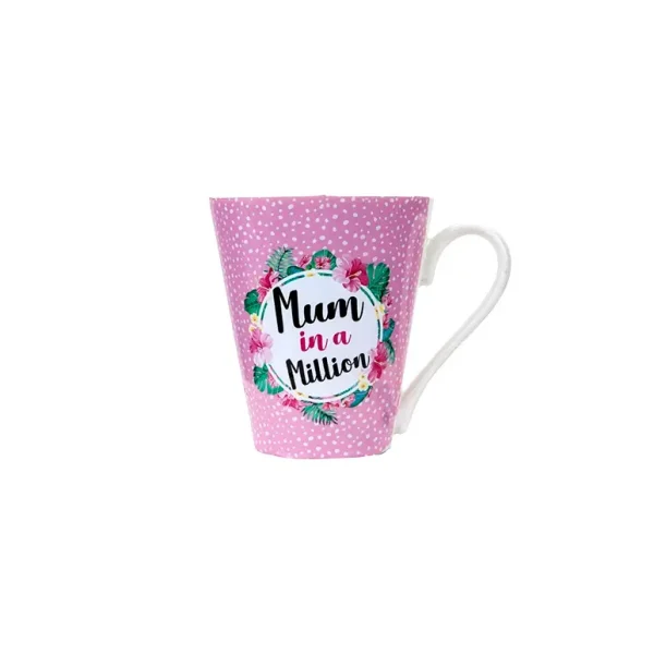 MUM IN A MILLION V SHAPED MUG 11OZ