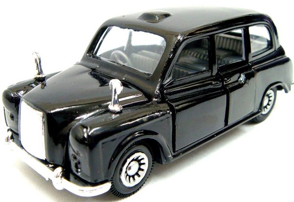 UNION JACK DIE CAST PULL BACK BLACK TAXI