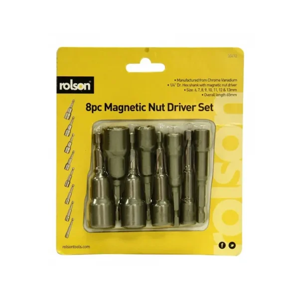 ROLSON MAGNETIC NUT DRIVER SET 8 PCS