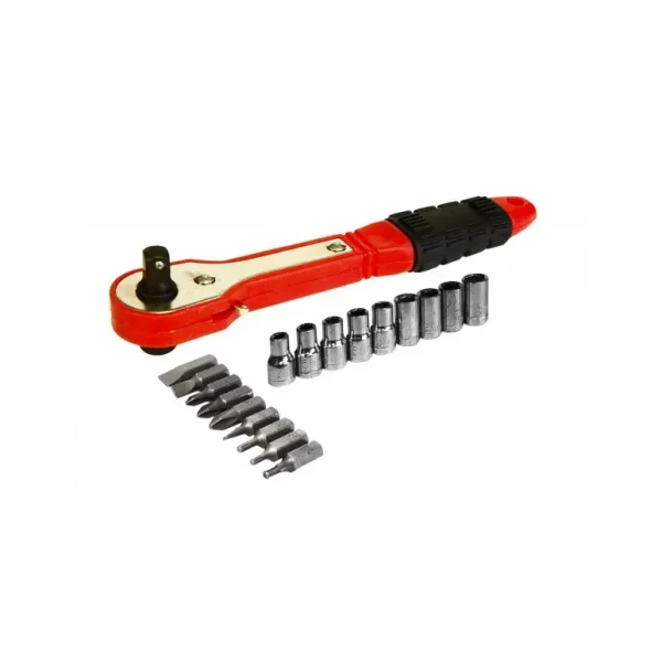 ROLSON OFFSET RATCHET SCREW & SOCKET SET 18 PIECES