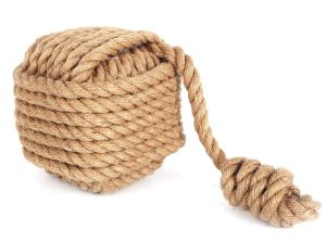 15 CM LARGE HEAVY ROPE HESSIAN BROWN SQUARE KNOT NAUTICAL DOOR STOP