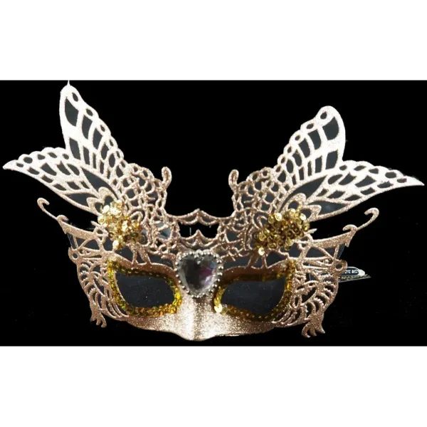 WOMEN ELEGANT PROM MASQUERADE PARTY MASK CHAMPAGNE