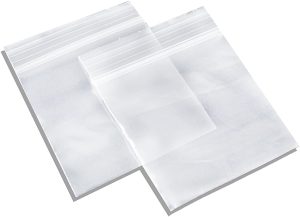 45 X 45 MM APPROX 1000 PCS CLEAR ZIP N SEAL BAGS