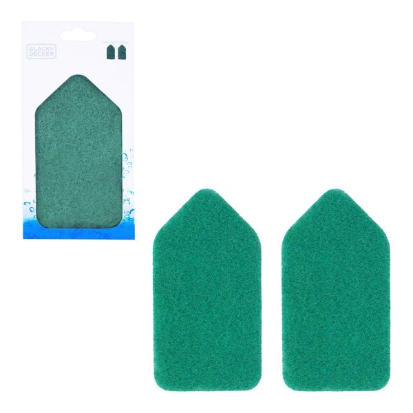 BLACK DECKER GREEN SCOURING REPLACEMENT PADS PACK OF 2 FOR BHPC210 & BHPC220