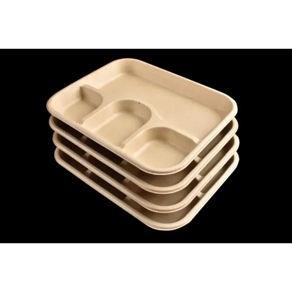 CHUK 100% BIODEGRADABLE 4 COMPARTMENT PLATES PACK OF 25