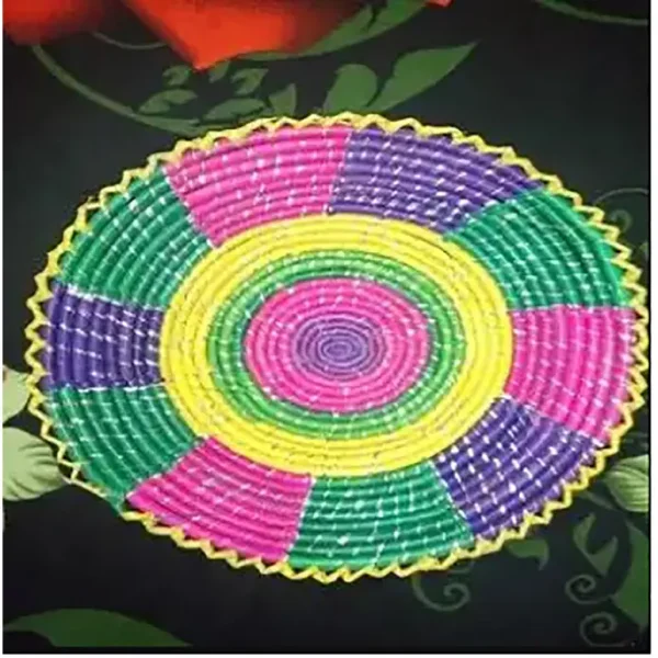 BAMBOO MAT / CHABBA FOR CHAPPATI 11 INCH / 28CM ASSORTED COLOUR