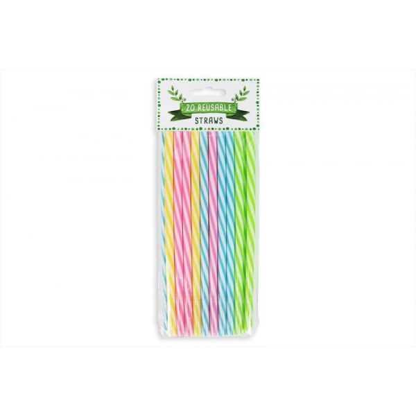 RSW REUSABLE MULTICOLOUR STRAWS Pack Of 20