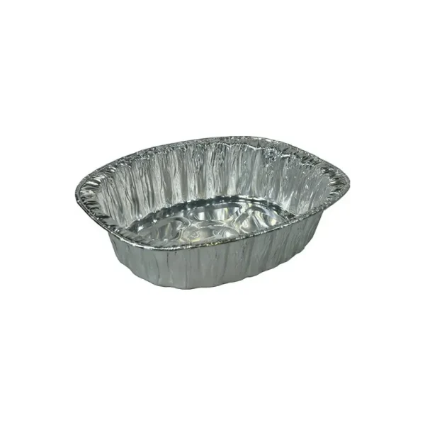 KINGFISHER PACK OF 3 OVAL FOIL DEEP ROASTING TRAY SILVER 14 INCH