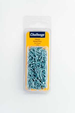 CHALLENGE ZINC PLATED PANEL PINS 20MM 100G
