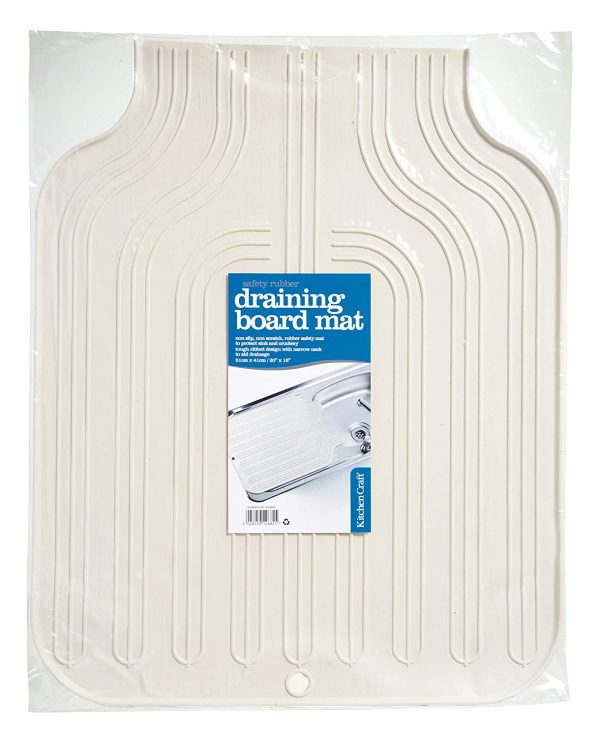 KITCHENCRAFT RUBBER DRAINING BOARD MAT 50CM X 41 CM