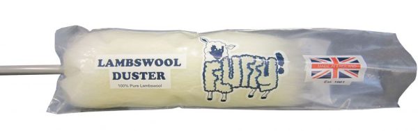 FLUFFY LAMBSWOOL FLICK DUSTERS 24 INCH - PLASTIC HANDLE