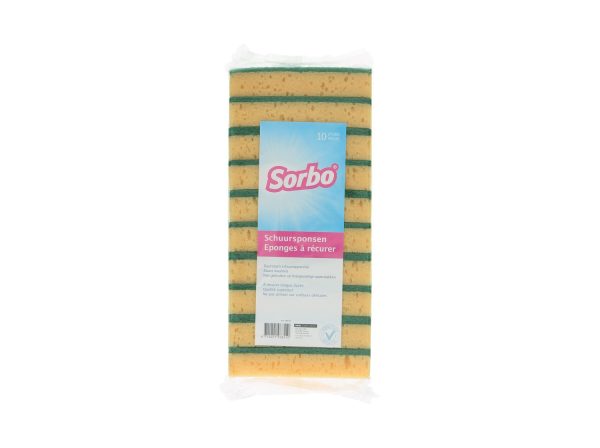 SORBO HEAVY DUTY CATERING SPONGES / SCOURERS PACK OF 10