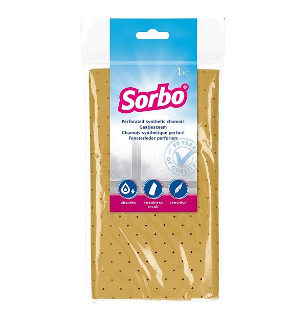 SORBO SYNTHETIC PERFORATED CHAMOIS 38 X 37CM