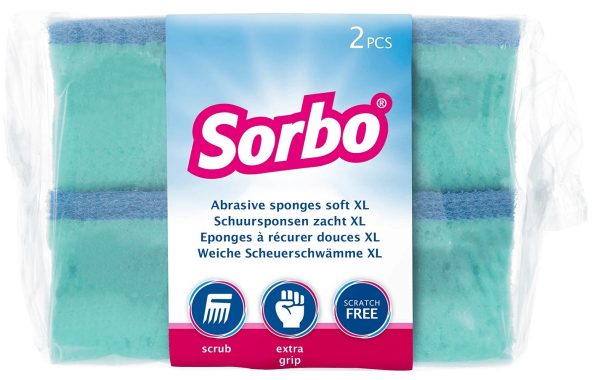 SORBO 2 XL NON-SCRATCH SOFT SCOURING SPONGE