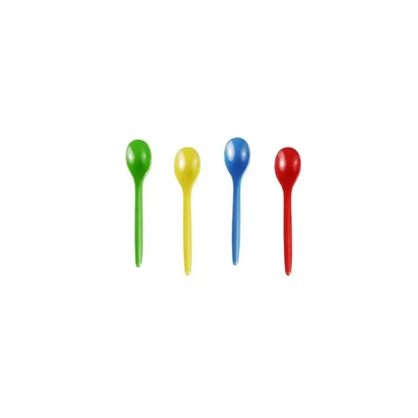 PLASTIC DESSERT ICE-CREAM DISPOSABLE SPOONS 12.5CM PACK OF 250