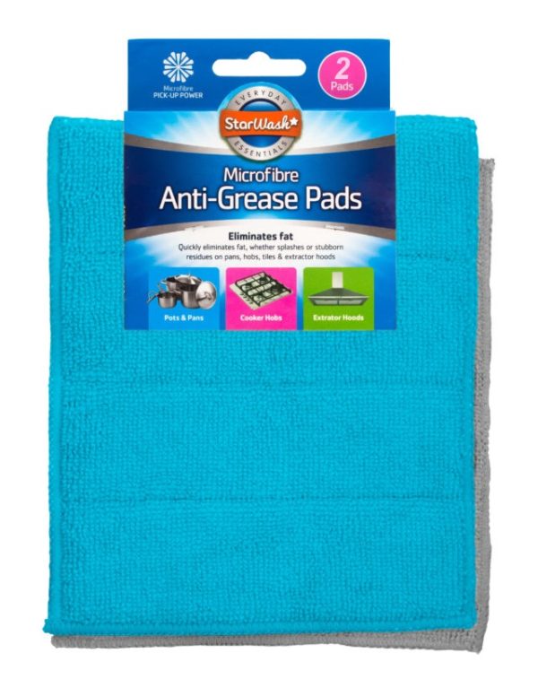 MICROFIBRE ANTI GREASE CLEANING PADS PACK OF 2