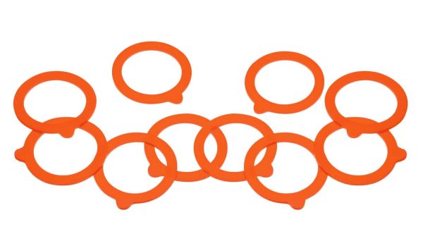 HOME MADE GLASS SPARE SILICONE PRESERVING SEALING RING PACK OF 10