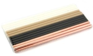 40 PACK PAPER STRAWS MIX METALIC AND PLAIN COLOUR'
