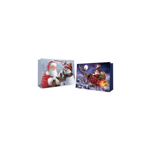 SUPER JUMBO TRADITIONAL SANTA / SNOWMAN GIFT BAG