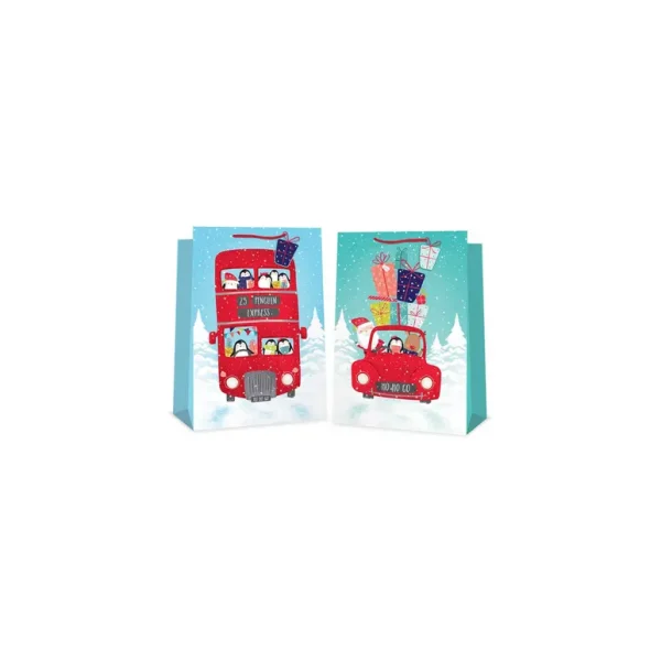 SUPER JUMBO CUTE SANTA CAR / BUS GIFT BAG