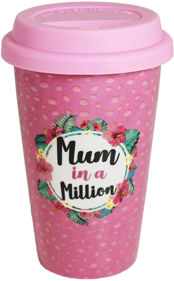 MUM IN A MILLION DOUBLE WALL CUP WITH LID 320ML