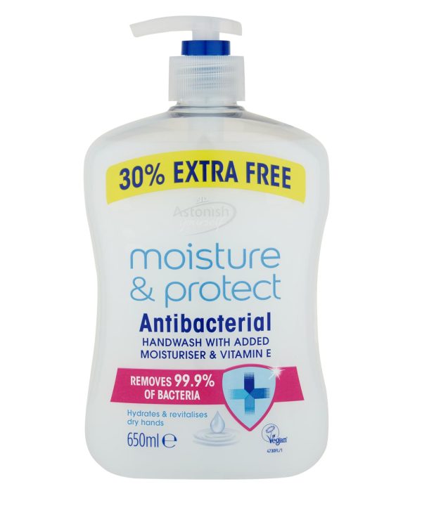 ASTONISH MOISTURE & PROTECT ANTIBACTERIAL HANDWASH 650 ML ( NO PUMP )