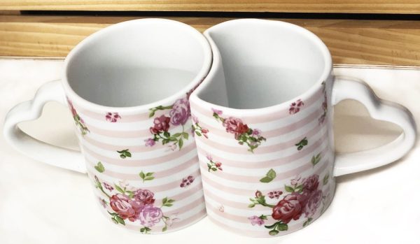 CROFTON TWIN LOVE COUPLE MUG - ROSES / FLOWERS ASSORTED DESIGN