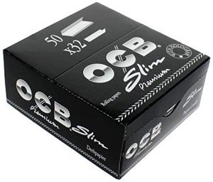 OCB BLACK PREMIUM SLIM KING SIZE ROLLING PAPER PACK OF 50