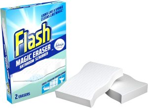FLASH MAGIC ERASER BATHROOM SCRUBBER PACK OF 2
