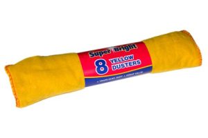 10 X PACK OF 8 SUPER BRIGHT YELLOW DUSTER
