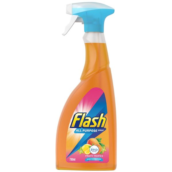 FLASH FRUITY TROPICS ALL PURPOSE CLEANING SPRAY 730ML