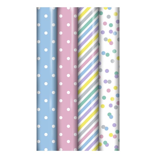 WRAP & ROLL GIFT WRAPPING PAPER ROLL 3M X 70CM