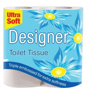 DESIGNER ULTRA SOFT TOILET ROLL 10 X 4 ROLLS