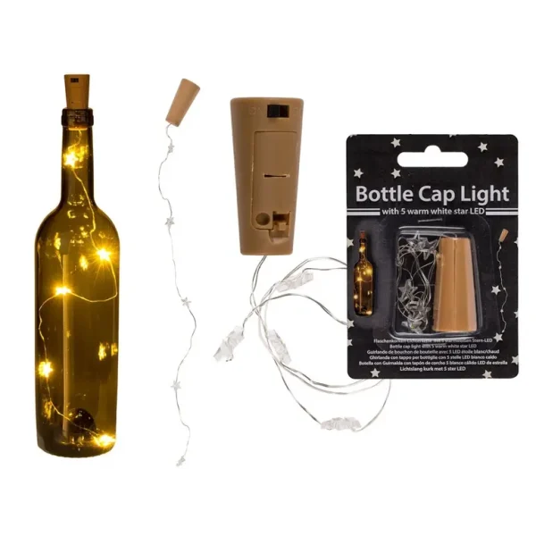 STAR LED LIGHT BOTTLE CAP WITH CORK