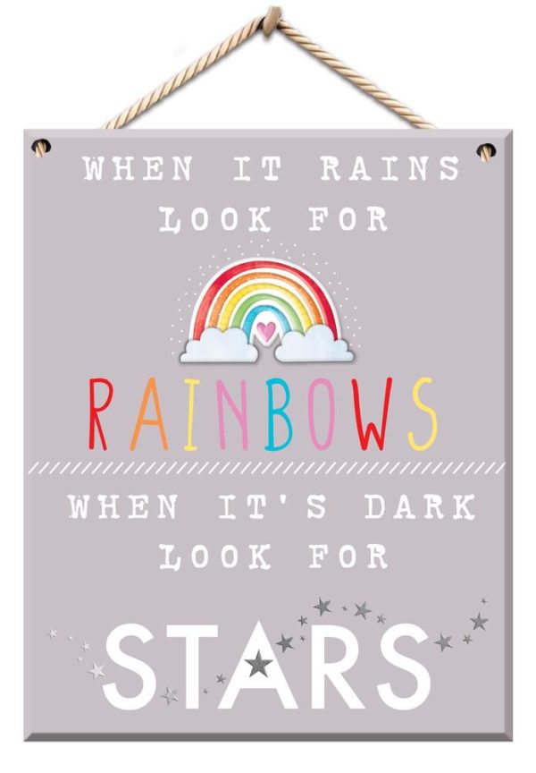 RAINBOWS WALL SIGN PLAQUE