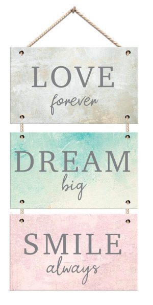 LOVE FOREVER DREAM BIG HOME DECOR WALL SIGN PLAQUE