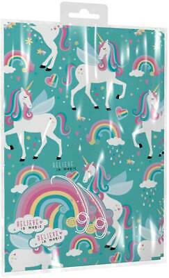 GIFTMAKER UNICORN GIFT WRAP SHEETS WITH GIFT TAGS