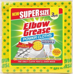 ELBOW GREASE POWER CLOTHS SUPER SIZE PACK OF 3