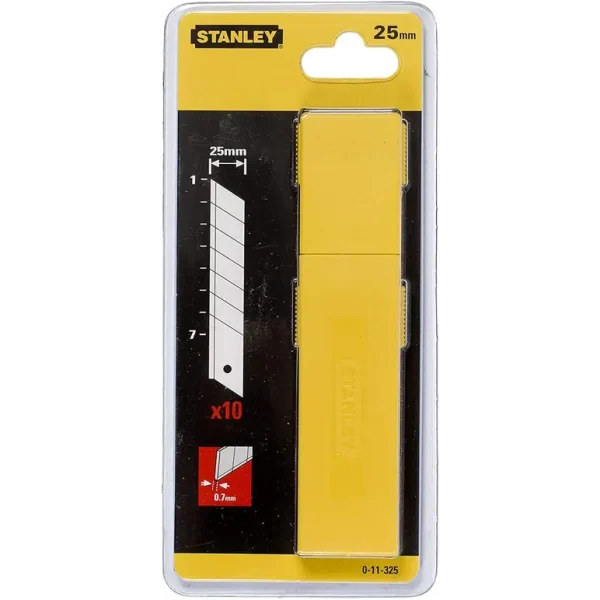 STANLEY 25MM SNAP OFF BLADES PACK OF 10 IN CASE