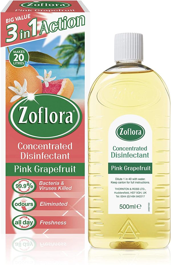 ZOFLORA DISINFECTANT - PINK GRAPEFRUIT 500ML