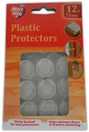 151 LARGE STICKY BACKED PLASTIC PROTECTORS - 12 X 21MM