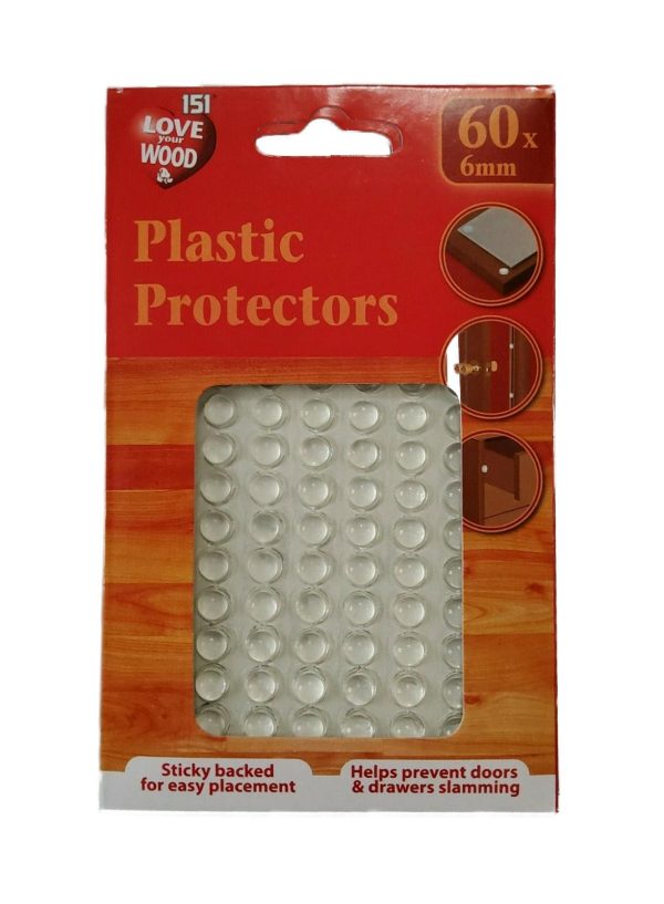 151 SMALL STICKY BACKED PLASTIC PROTECTORS - 60 X 6 MM