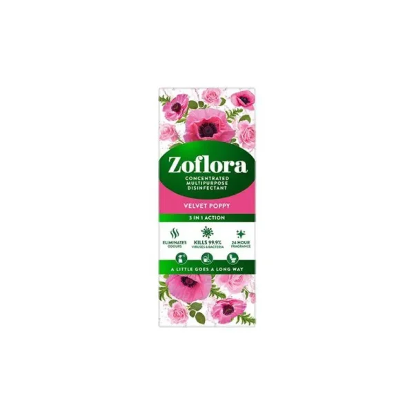 ZOFLORA 3 IN 1 ANTI BACTERIAL DISINFECT CLEANER 500ML - VELVET POPPY