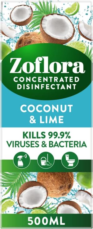 ZOFLORA 3 IN 1 ANTI BACTERIAL DISINFECT CLEANER 500ML - COCONUT & LIME